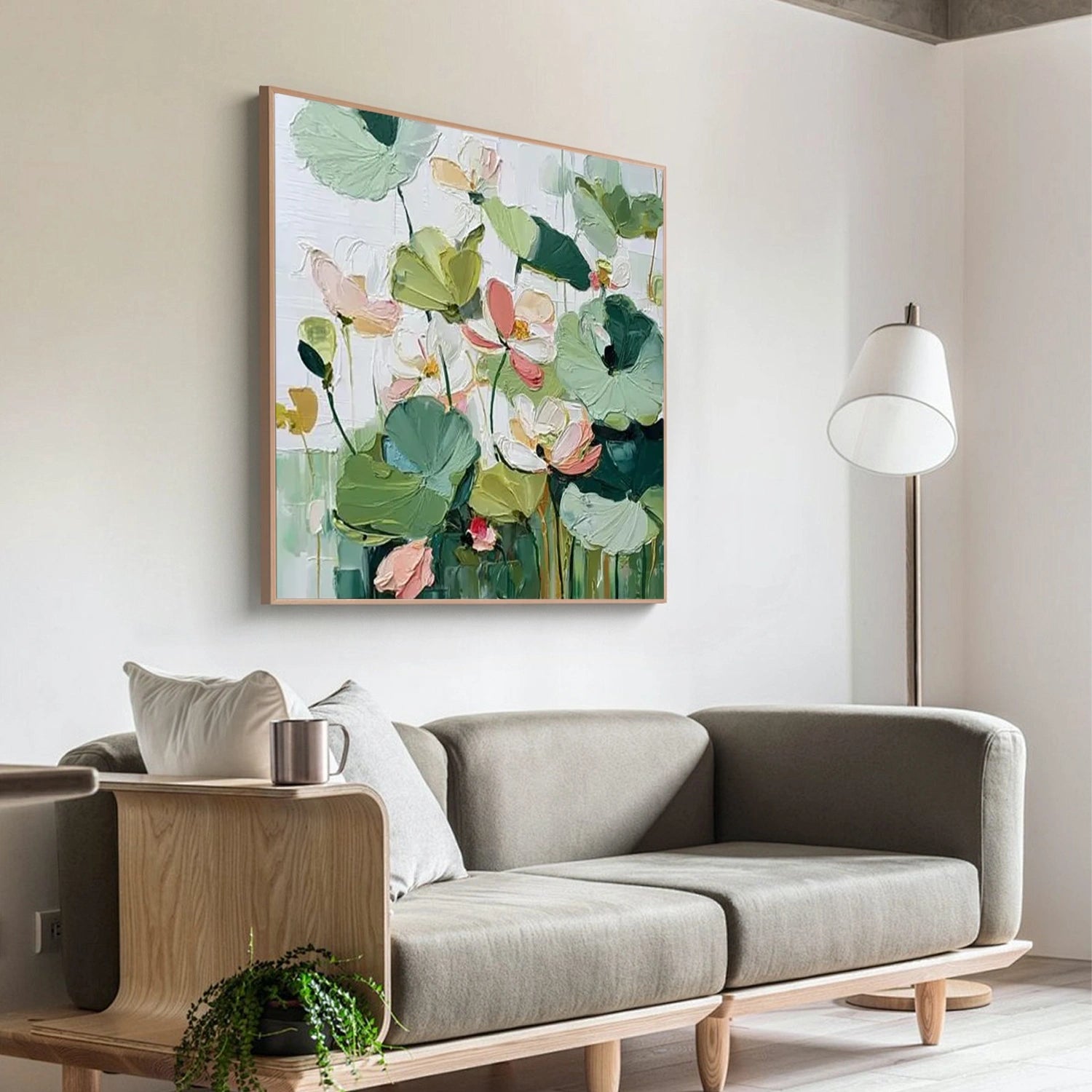 Abstract Flower And Tree Textured Canvas Art #MF129