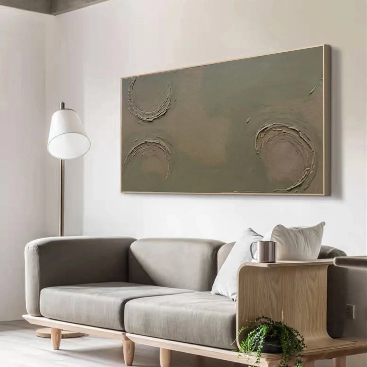 Green Minimalist Textured Canvas Art  #WM108