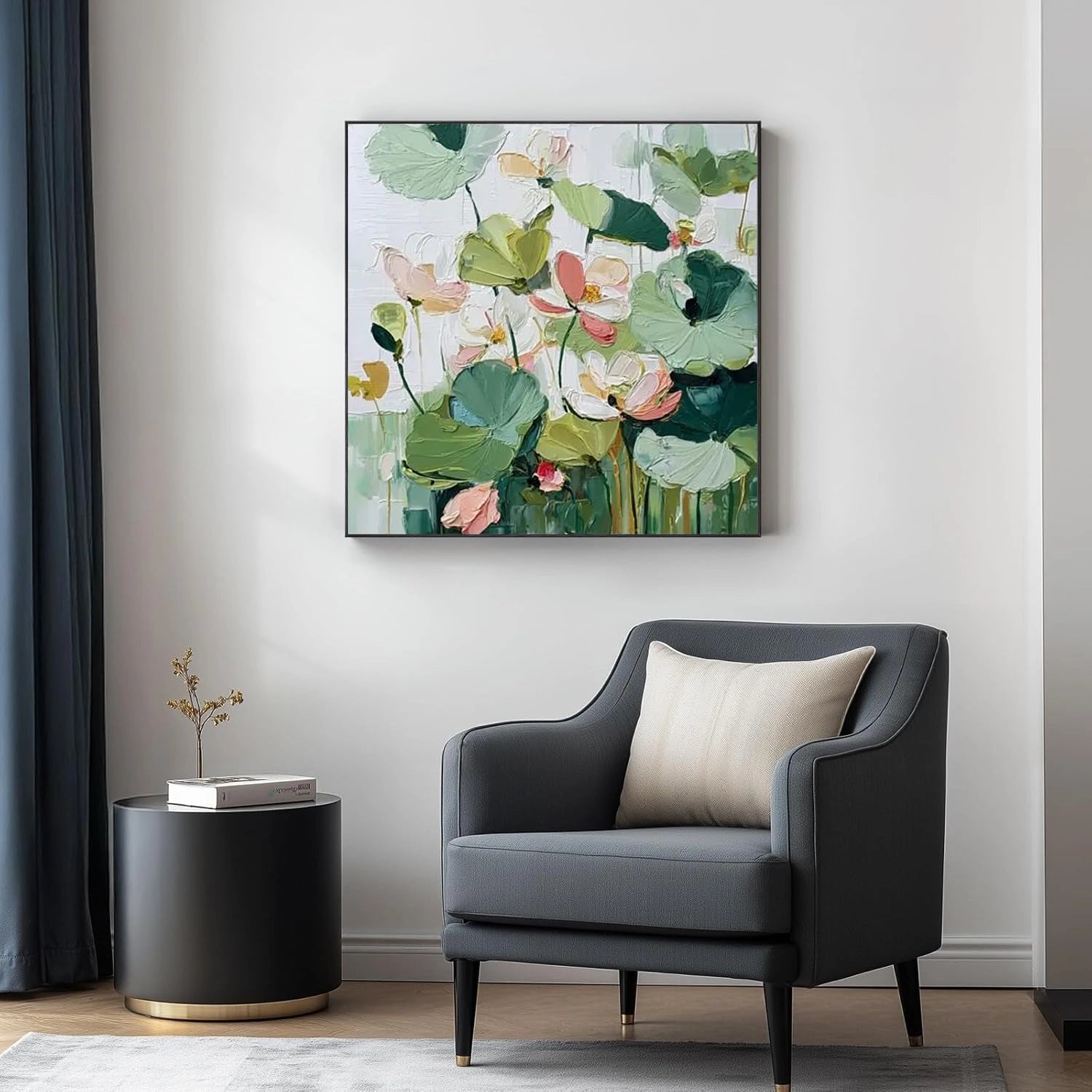 Abstract Flower And Tree Textured Canvas Art #MF129