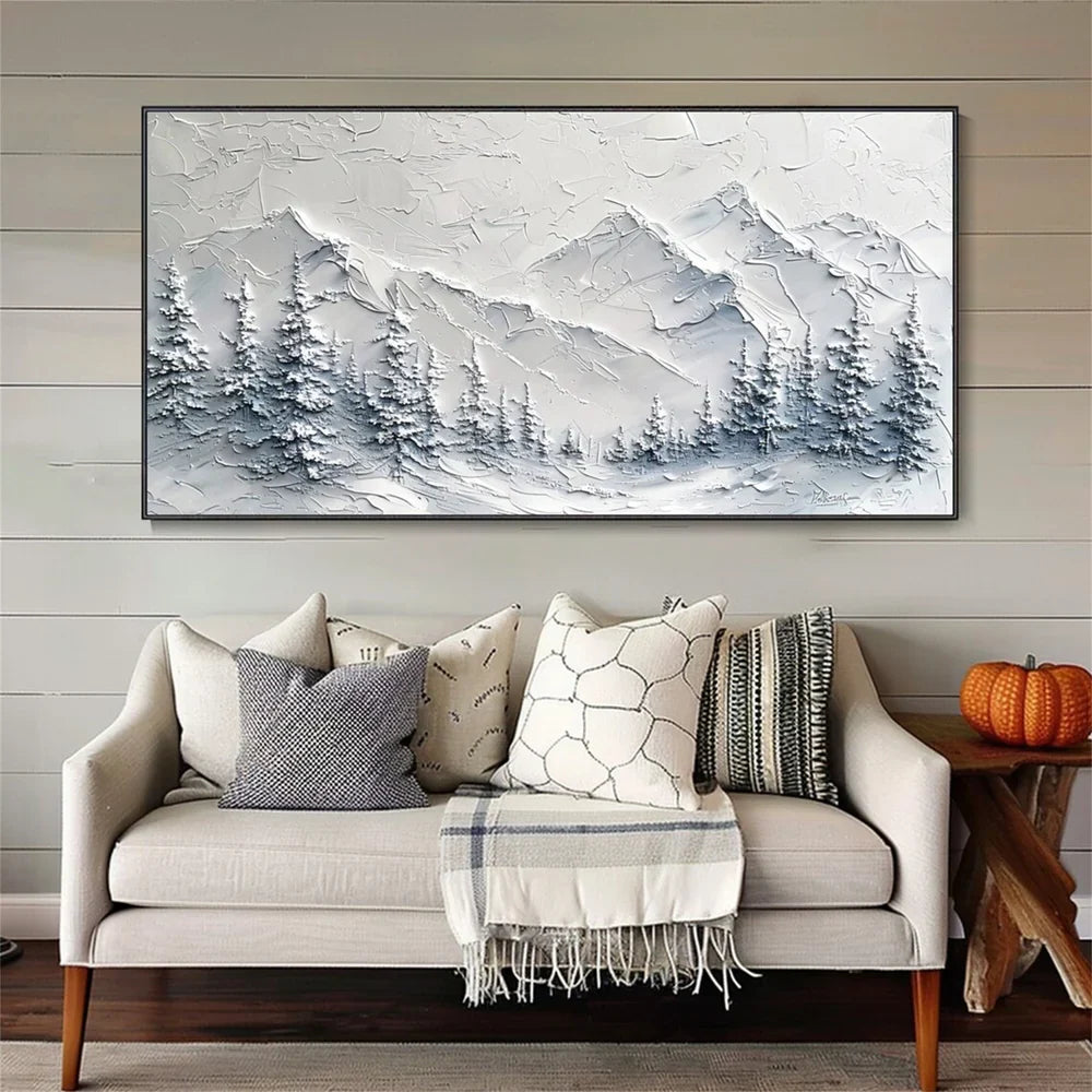 Abstract Mountain Textured Canvas Art #BT015