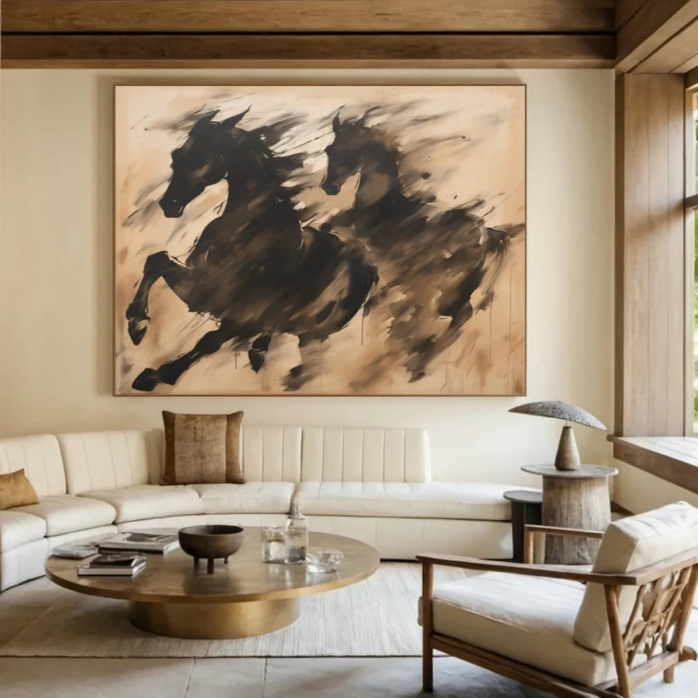Abstract Animal Horse Canvas Art #DW052