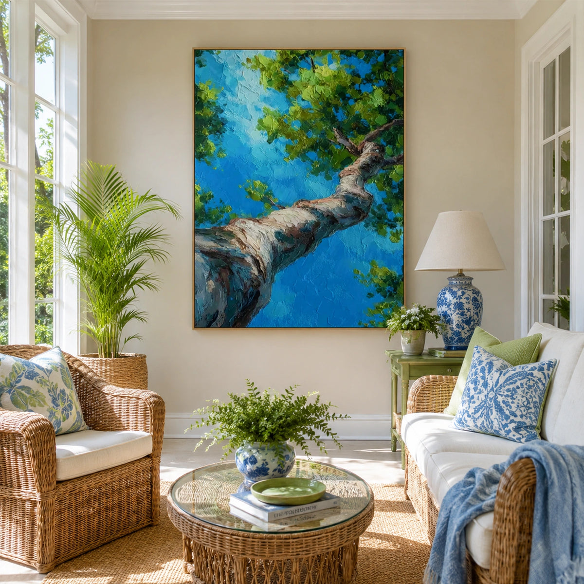 Abstract Flower And Tree Canvas Art #MF220