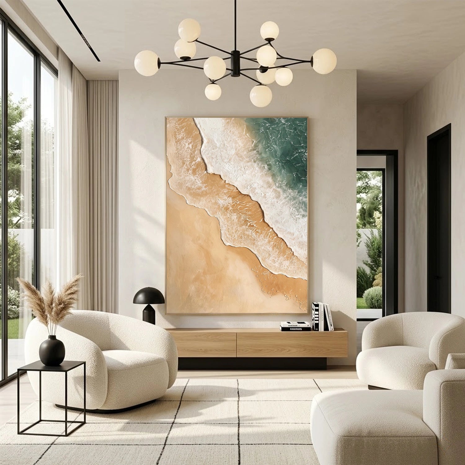 Abstract Ocean And Sky Canvas Art #OC189