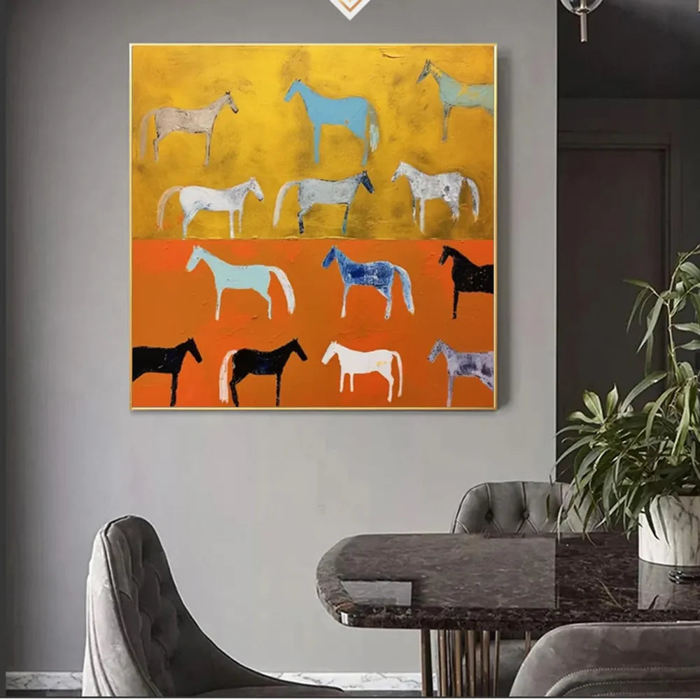 Colorful Abstract Animal Canvas Art  #DW057