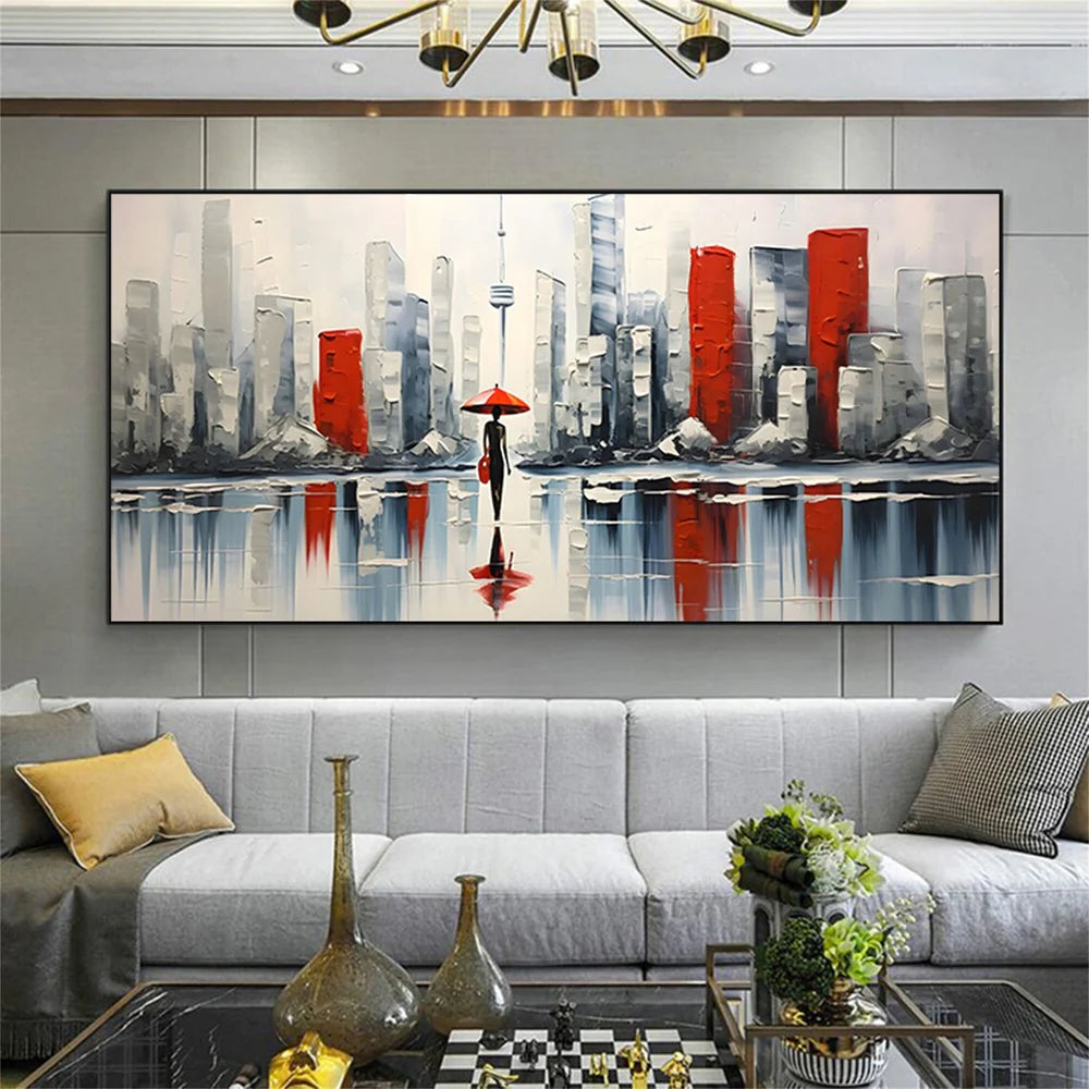 Abstract Urban Landscape Textured Painting #UL009