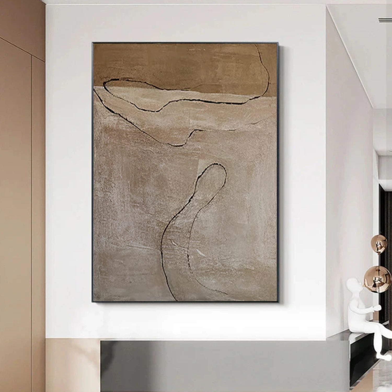 Beige and Brown Wabi Sabi Wall Art #VS123