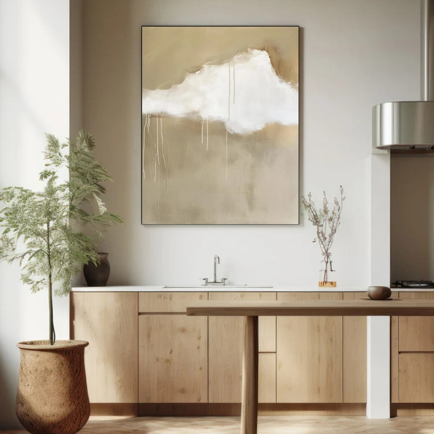 Minimalist Ocean And Sky Canvas Art #OC091