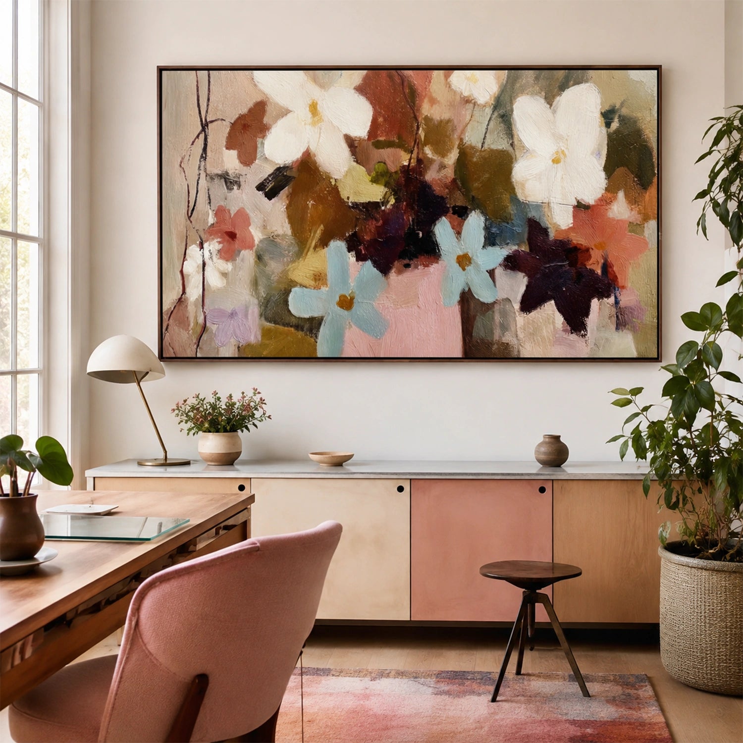 Abstract Flower Canvas Art #MF211