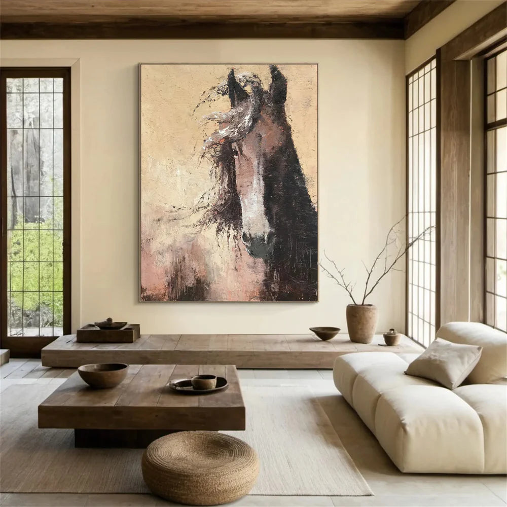 Abstract Animal Horse Canvas Art #DW053