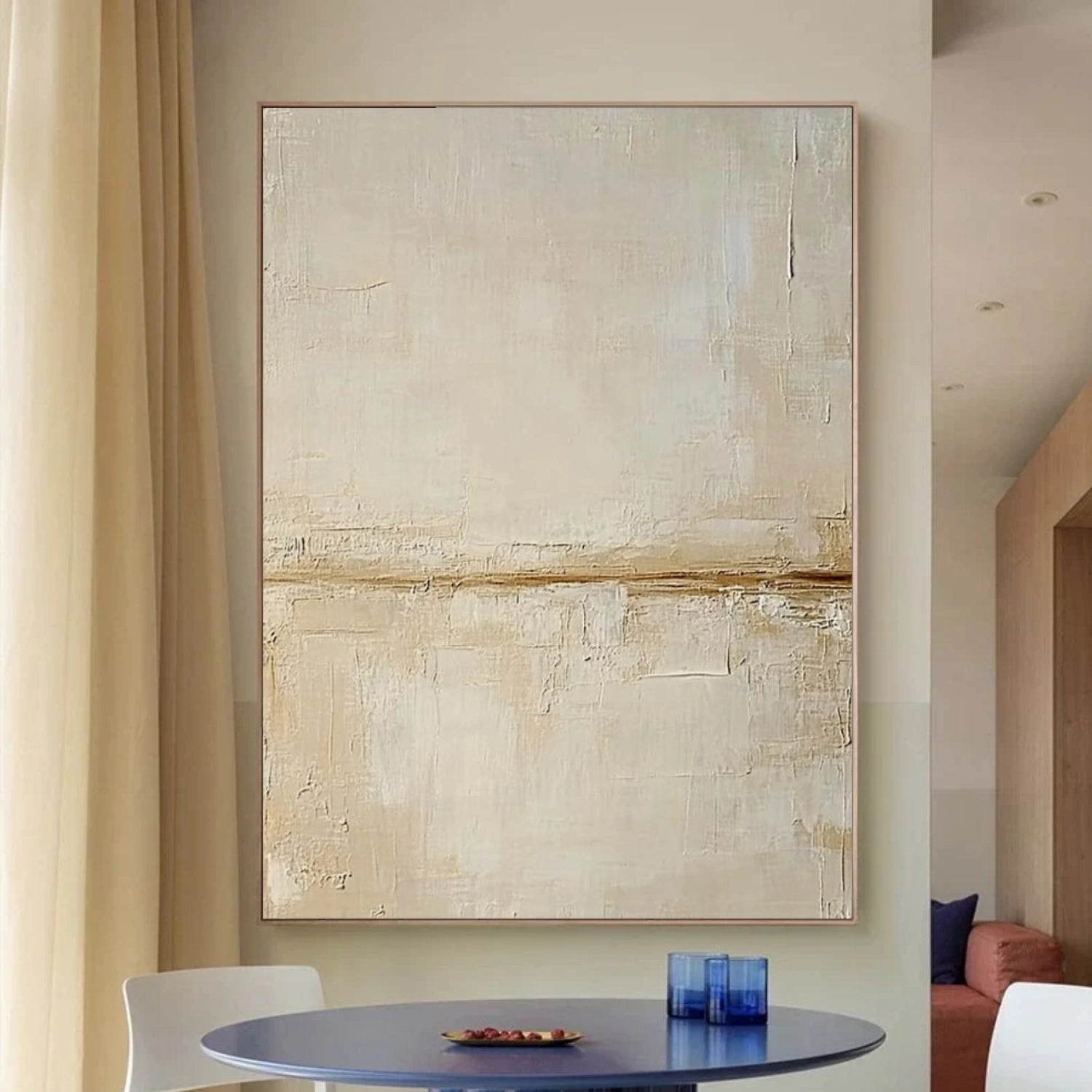 Beige and Brown Abstract Wall Art #VA112