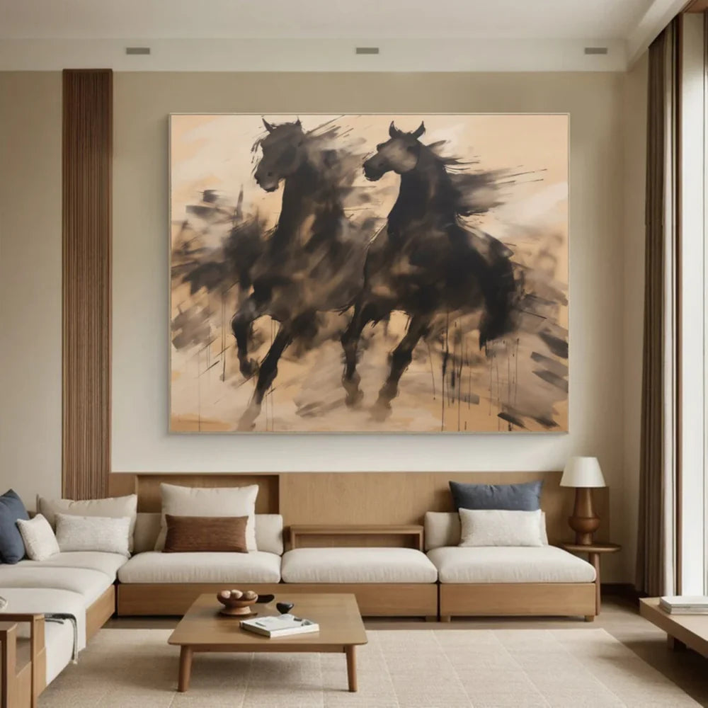 Abstract Animal Horse Canvas Art #DW051