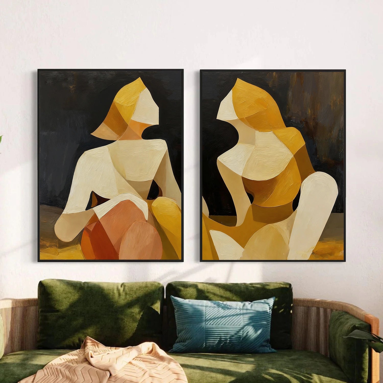 Abstract Portrait Wall Art Set of 2 # LA041