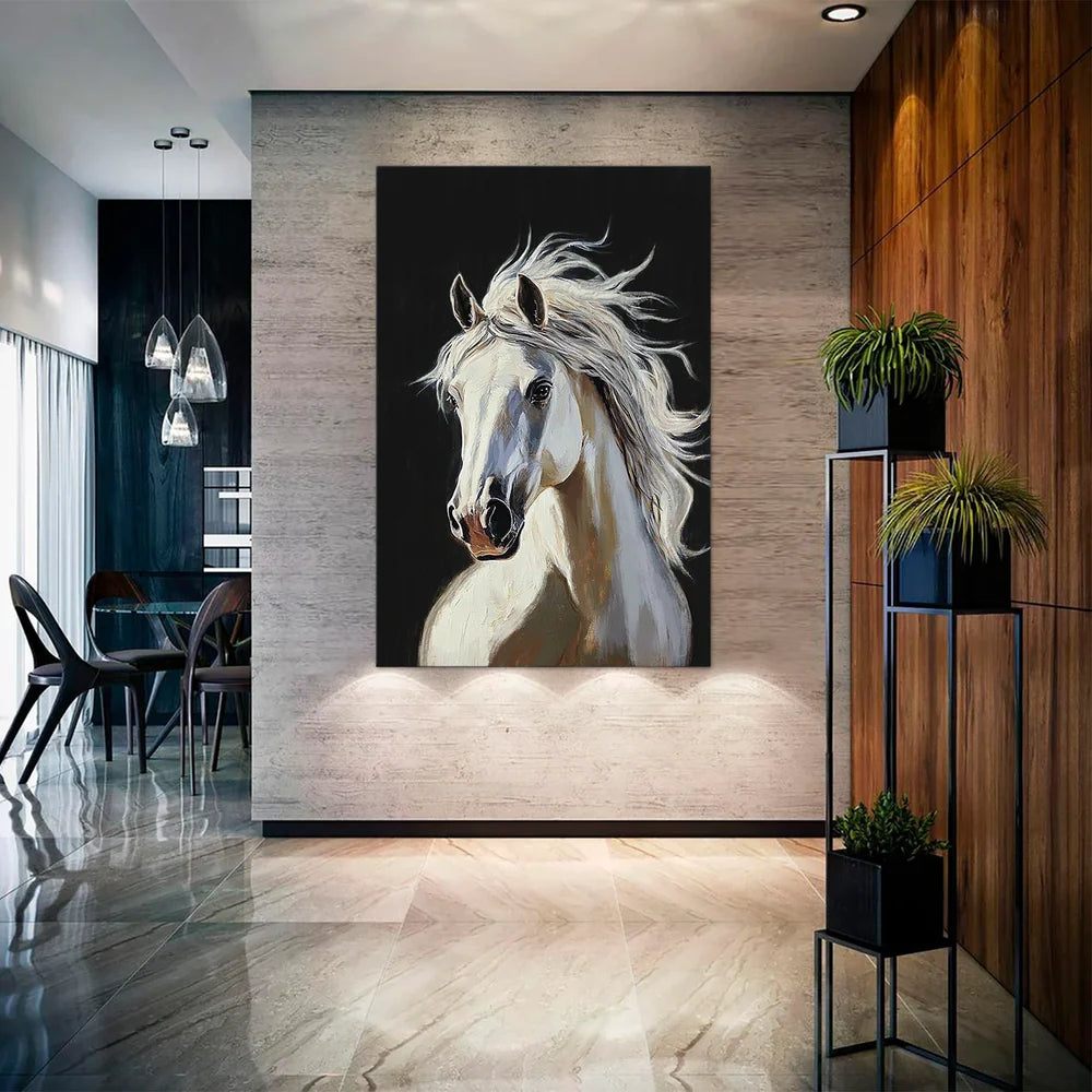 Abstract Animal Horse Canvas Art #DW070