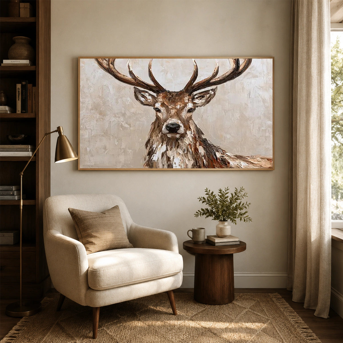 Abstract Animal Deer Canvas Art #DW170