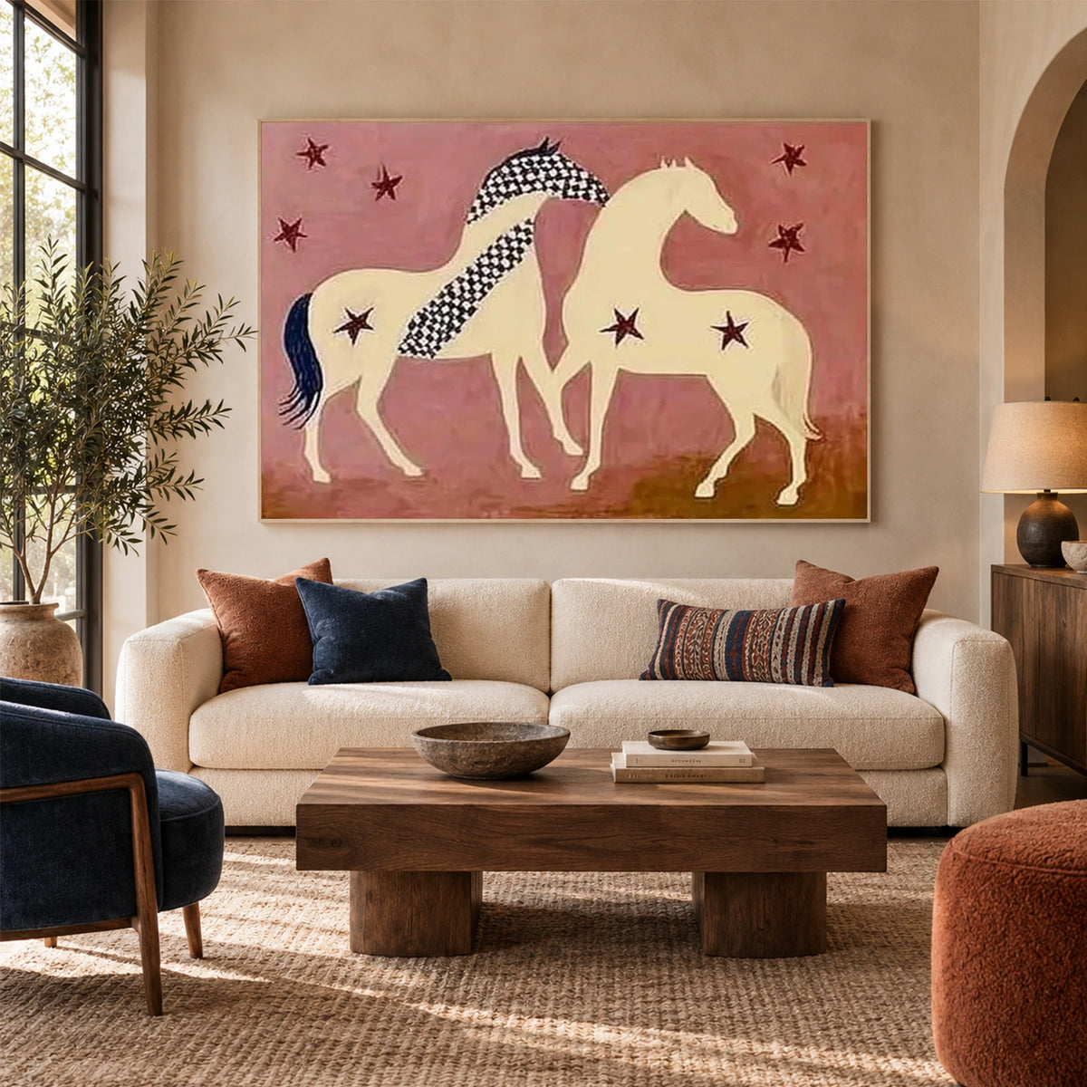 Abstract Animal Horse Canvas Art #DW168
