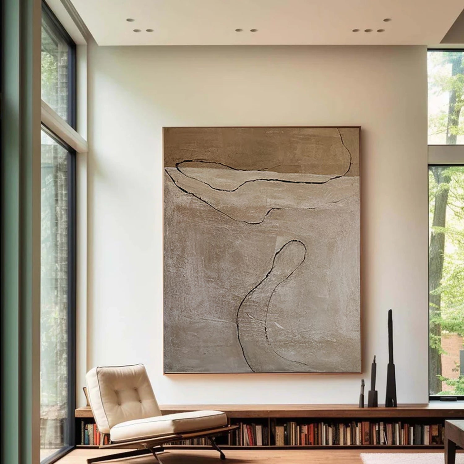 Beige and Brown Wabi Sabi Wall Art #VS123