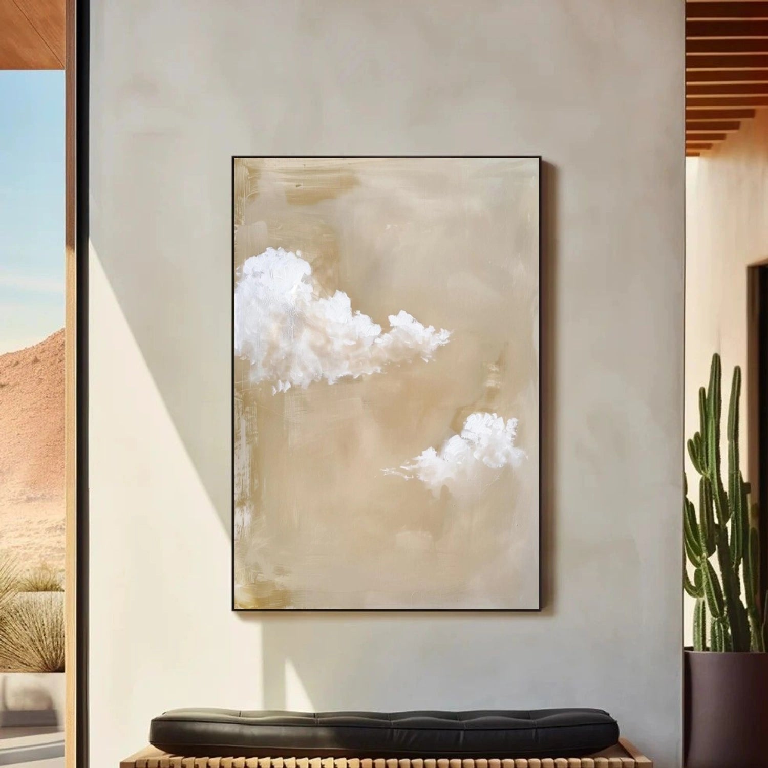 Minimalist Ocean And Sky Canvas Art #OC092