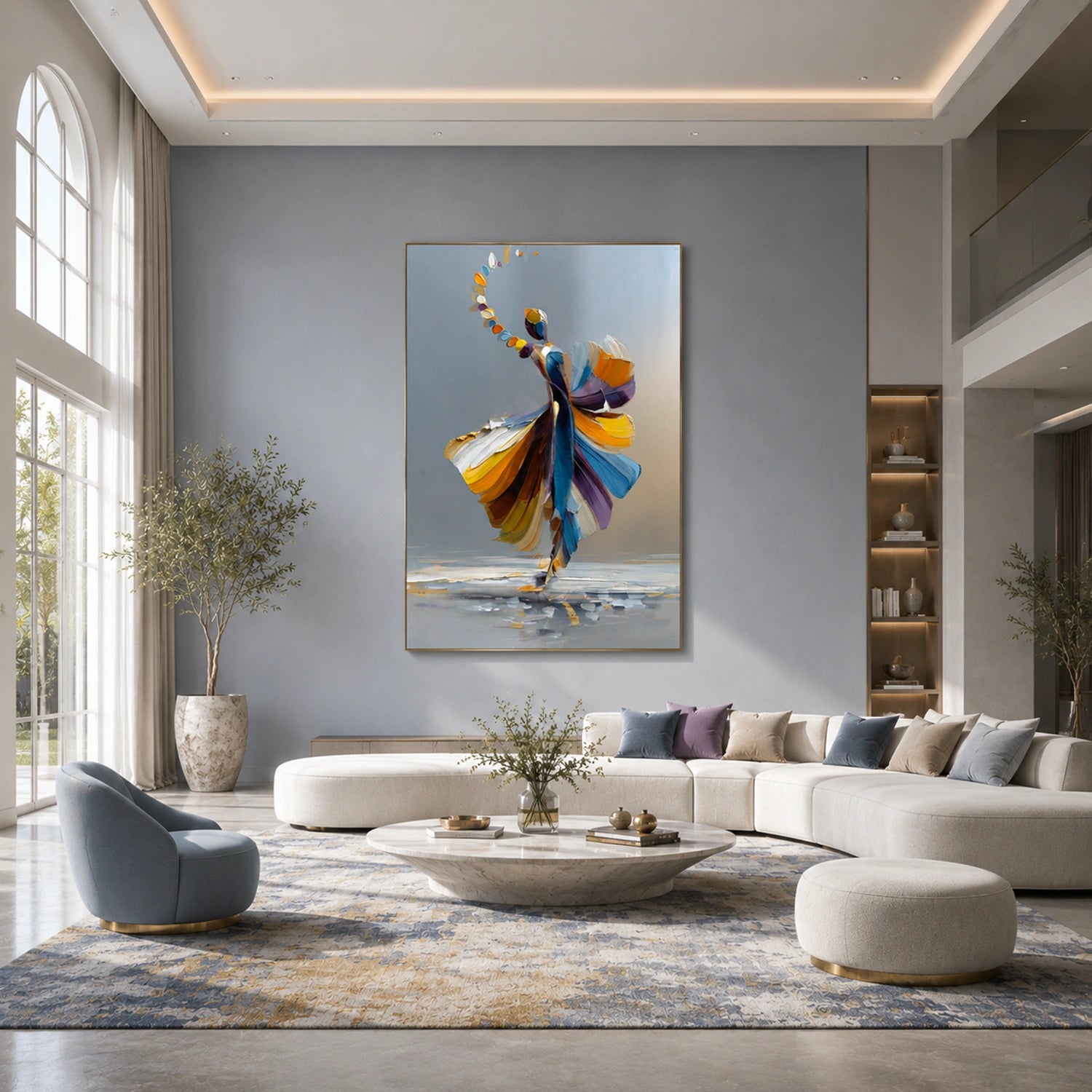 Abstract Portrait Textured  Wall Art #LA079
