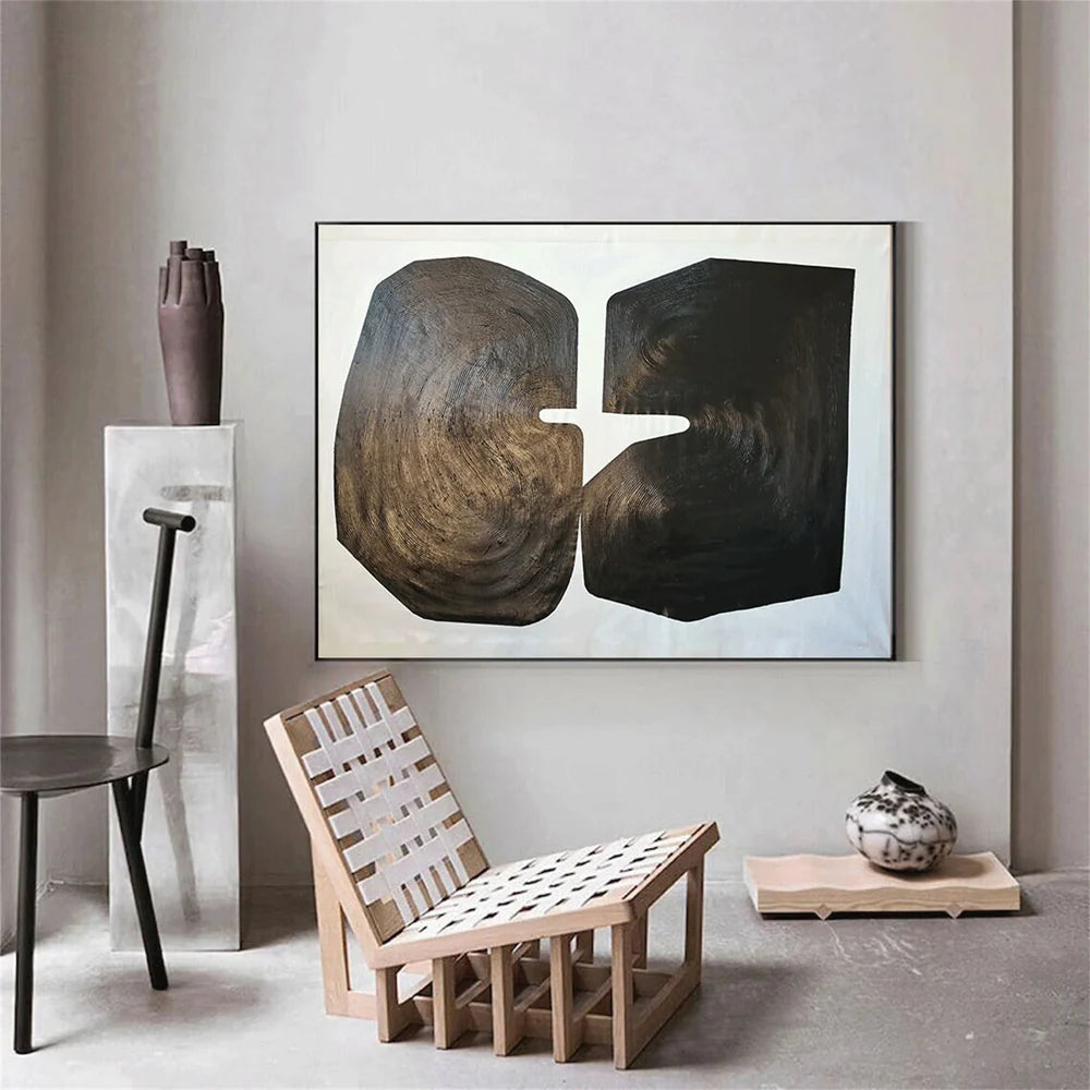 Black and White Minimalist Canvas Art #WZ065