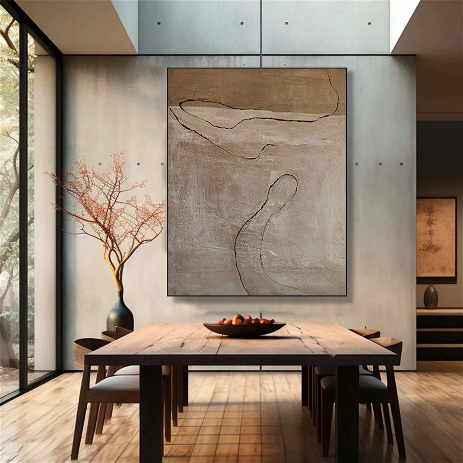 Beige and Brown Wabi Sabi Wall Art #VS123