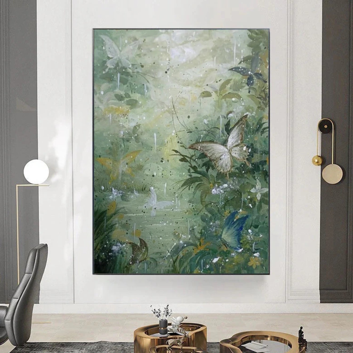 Abstract Animal Butterfly Canvas Art #DW077