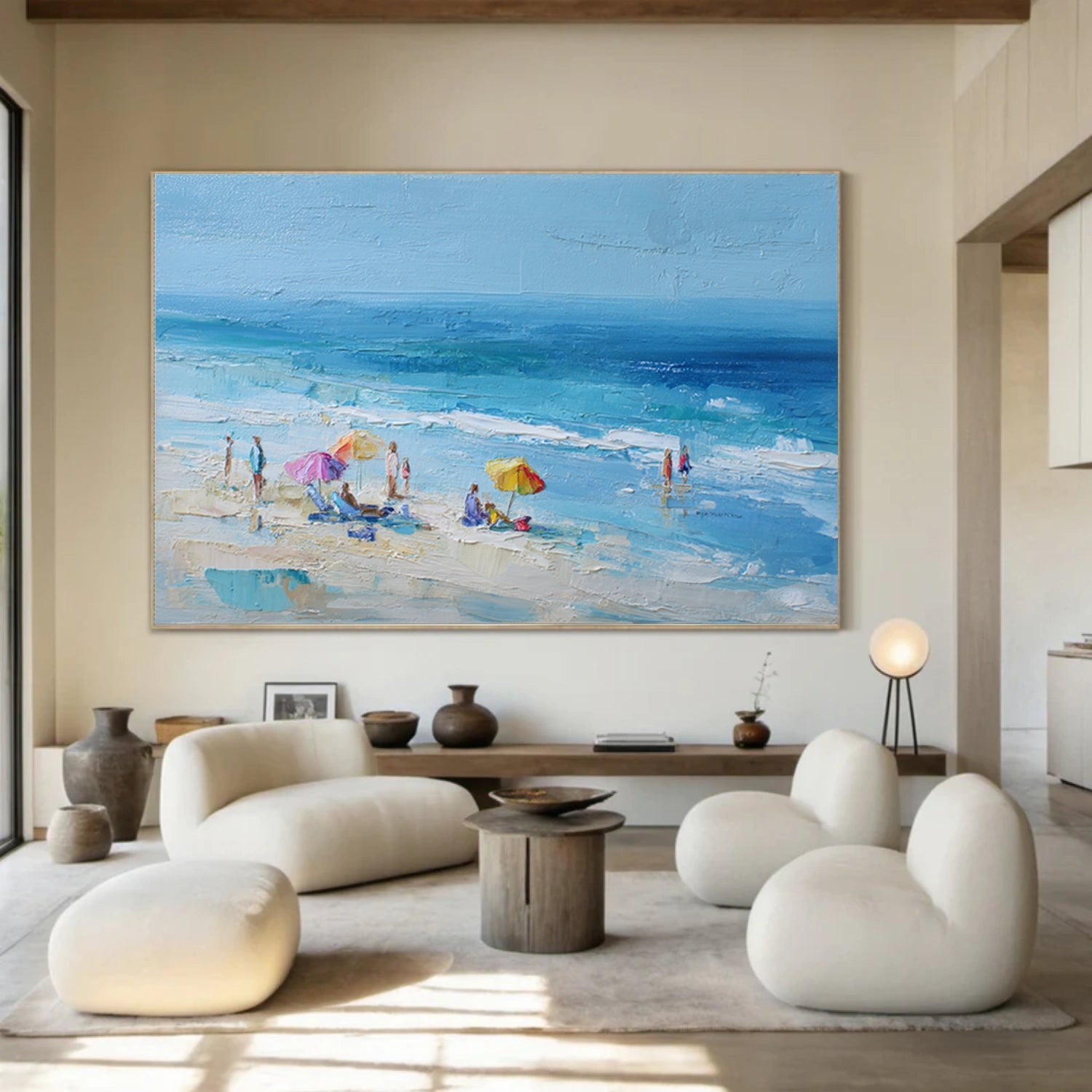 Abstract Ocean And Sky Canvas Art #OC182