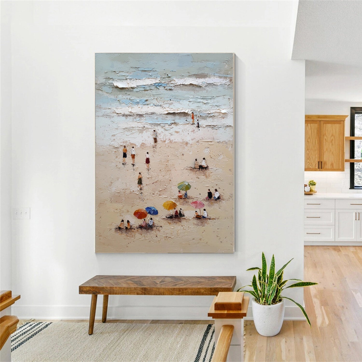 Abstract Ocean And Sky Canvas Art #OC181