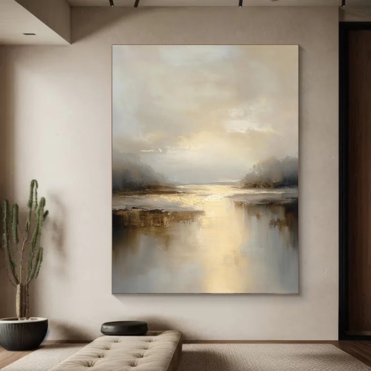 Abstract Ocean And Sky Canvas Art #OC098