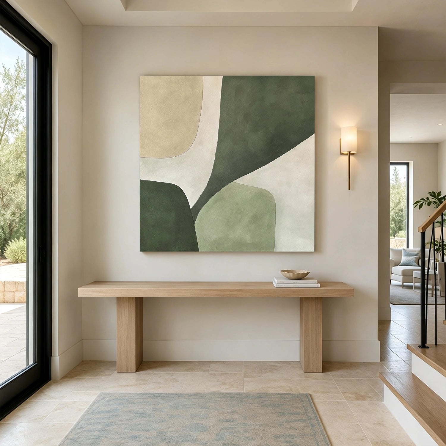 Green Minimalist Canvas Art #WM158