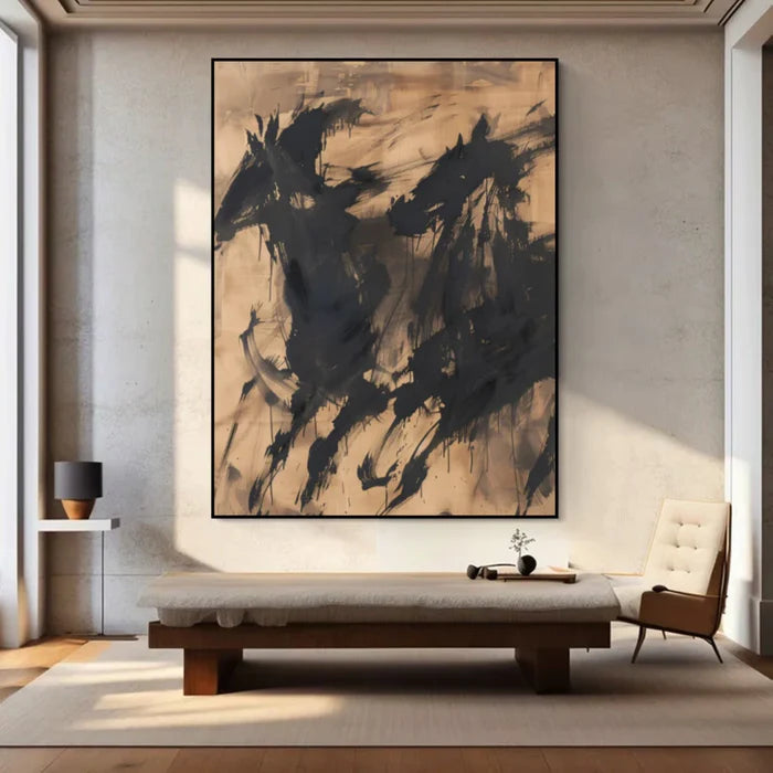 Abstract Animal Horse Canvas Art #DW050