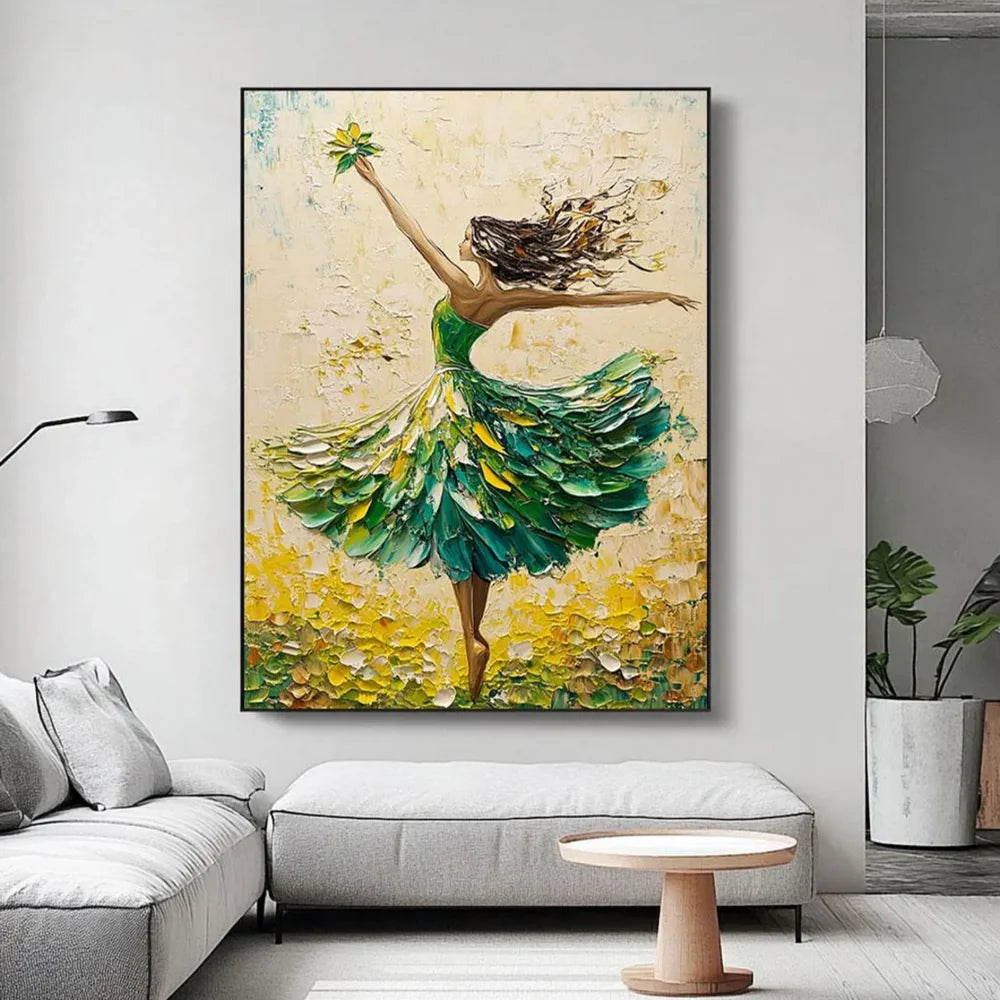Colorful Abstract Portrait Textured Wall Art # LA020