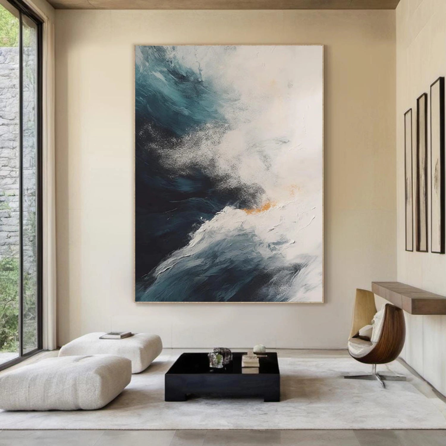 Abstract Ocean And Sky Canvas Art #OC172