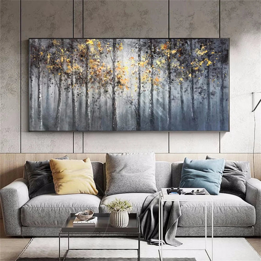 Abstract Flower And Tree Canvas Art #MF009