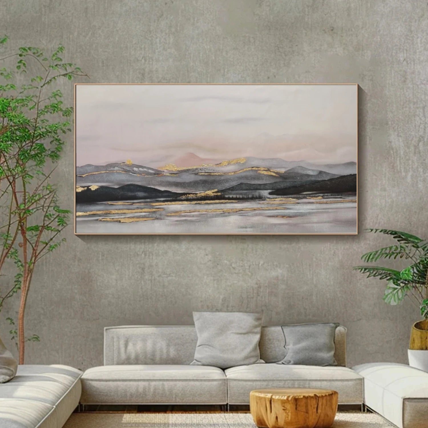 Abstract Mountain Canvas Art #BT044