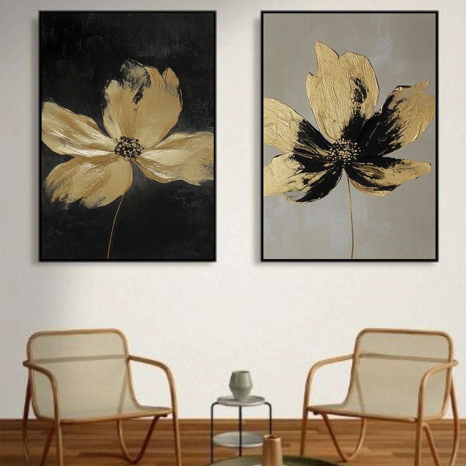 Abstract Flower And Tree Canvas Art Set of 2 #MF190
