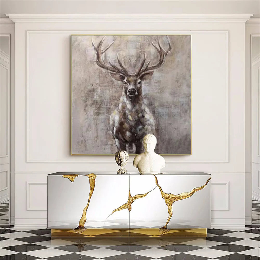 Abstract Animal Canvas Art #DW039