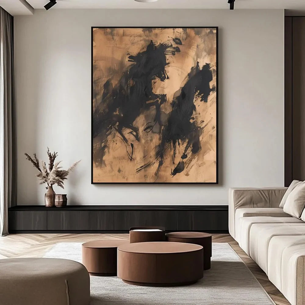 Abstract Animal Horse Canvas Art #DW049