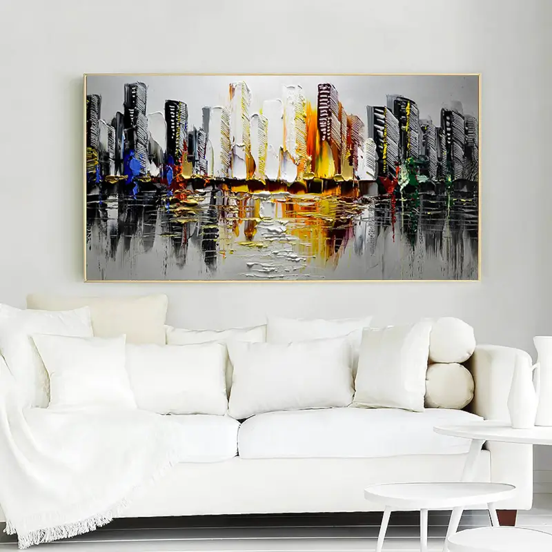 Abstract Urban Landscape Textured Painting #UL002