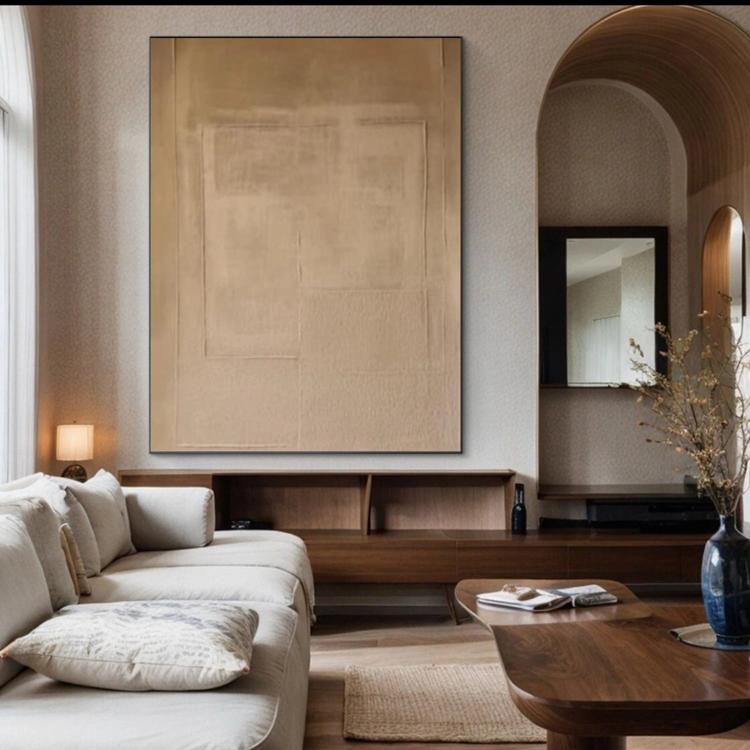 Beige and Brown Wabi Sabi Wall Art #VS176