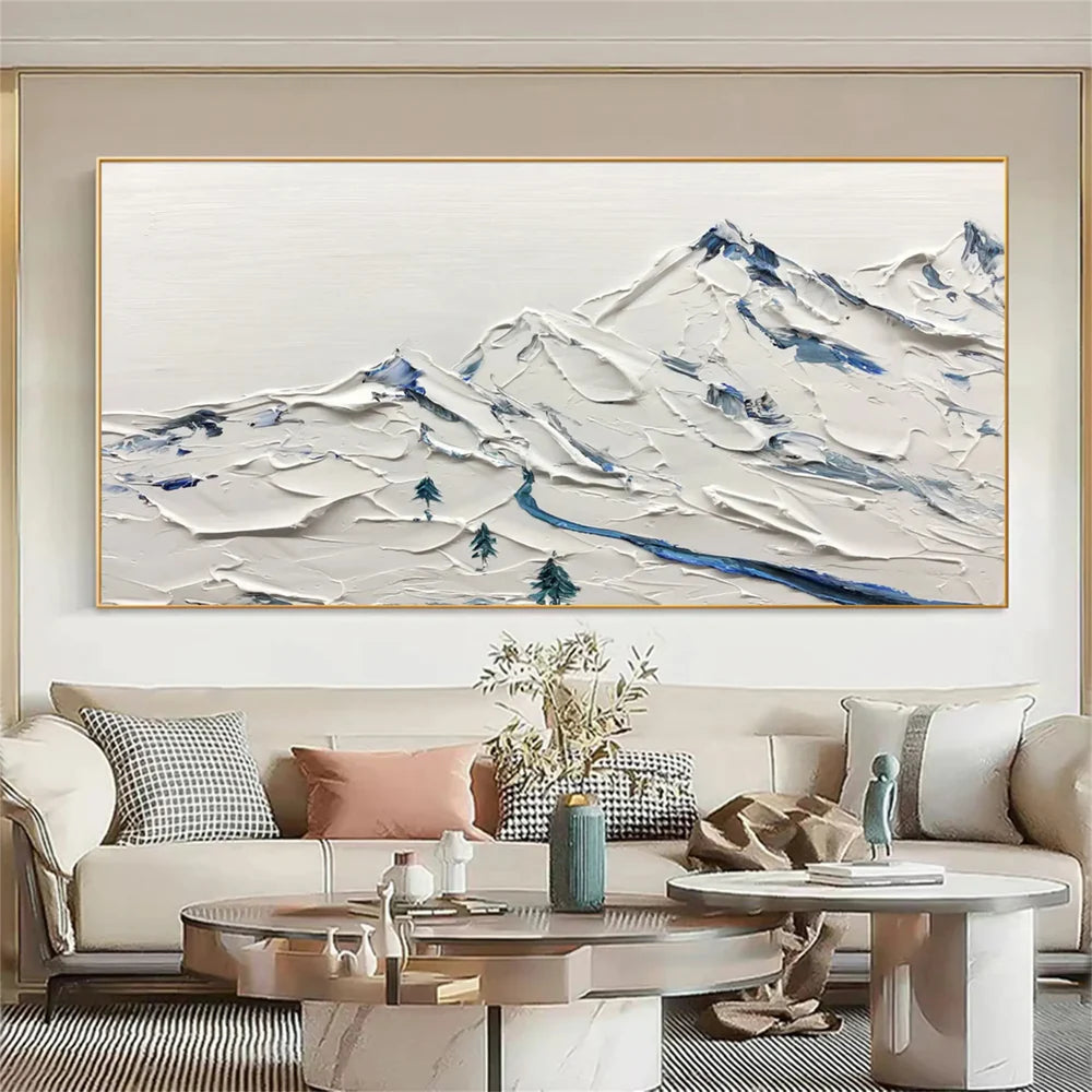 Minimalist Mountain Textured Canvas Art #BT024