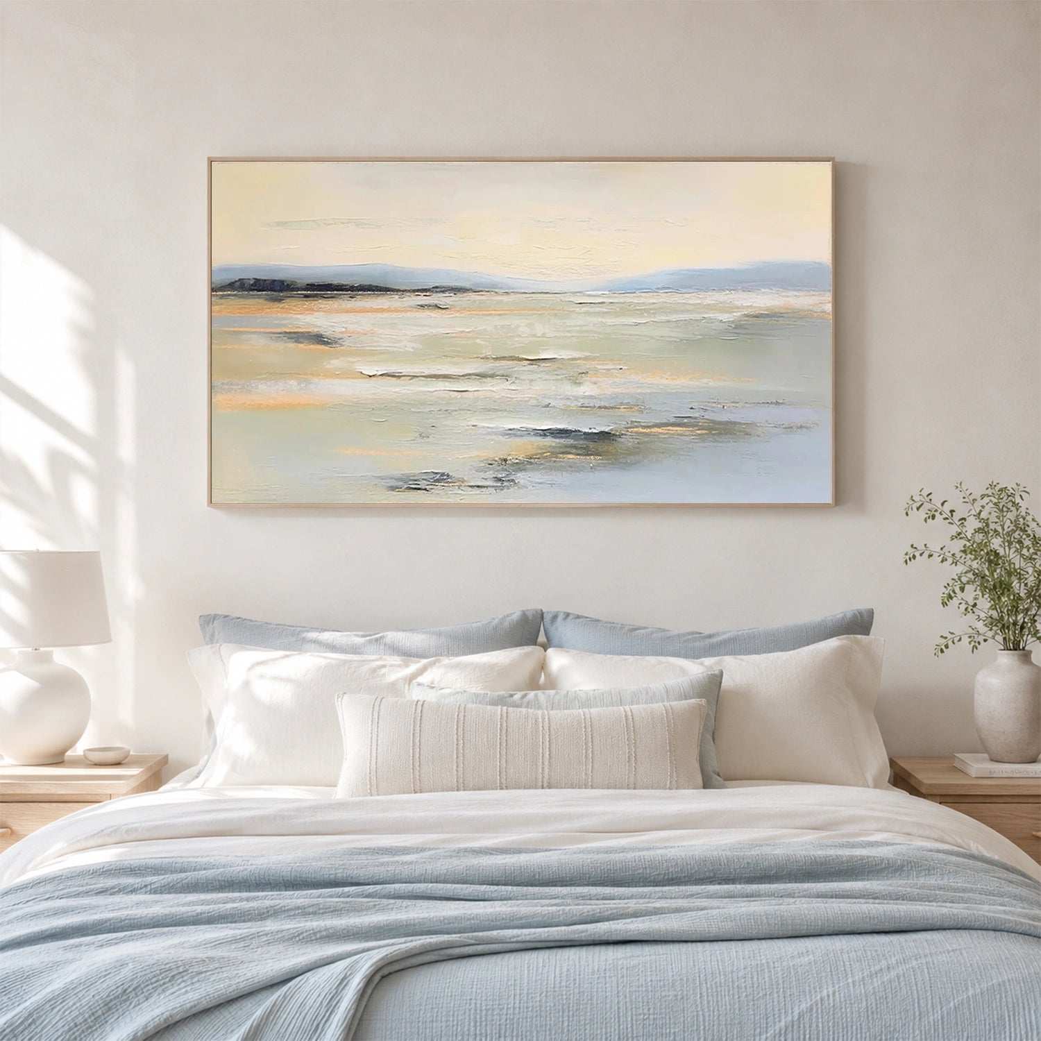 Abstract Ocean And Sky Canvas Art #OC215