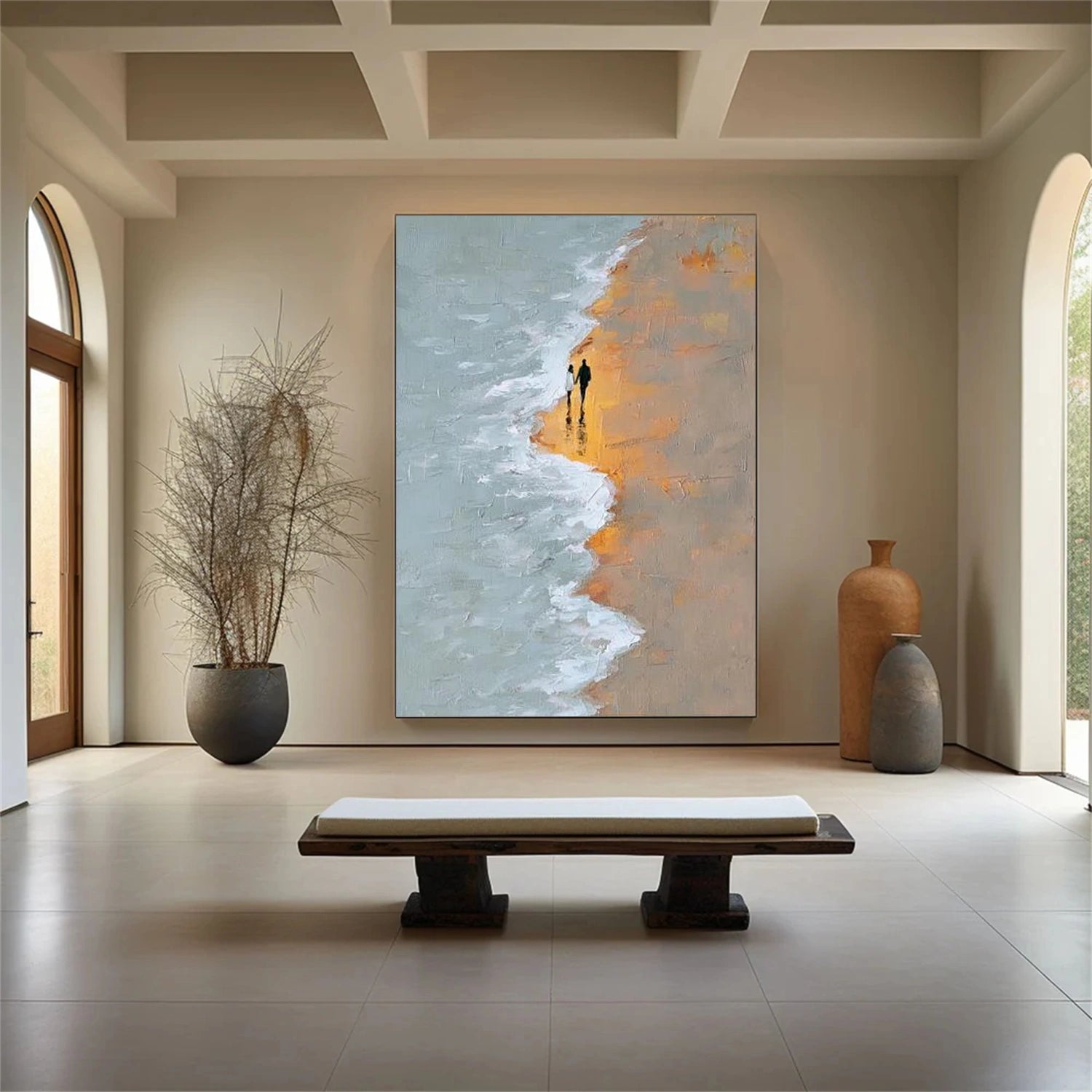 Abstract Ocean And Sky Canvas Art #OC168