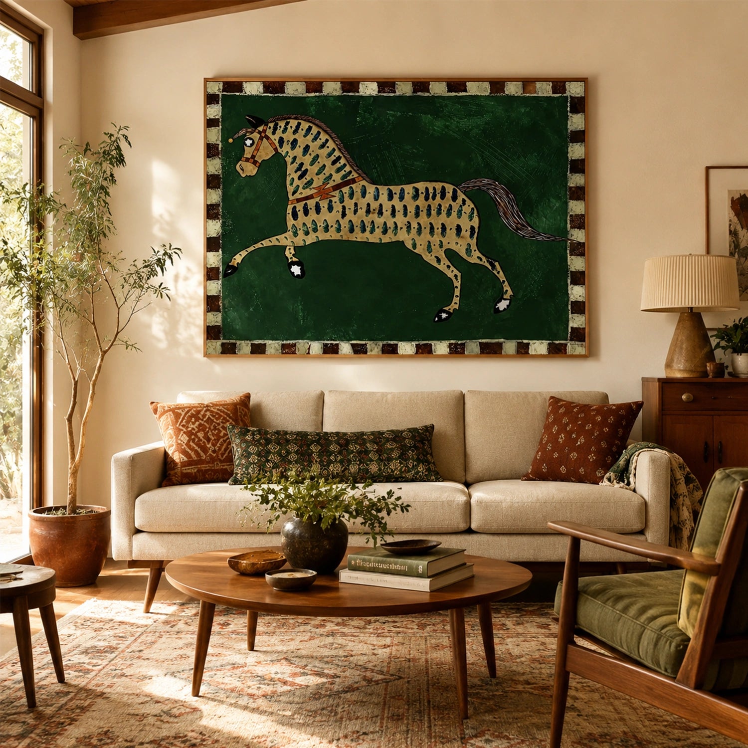 Abstract Animal Horse Canvas Art #DW159