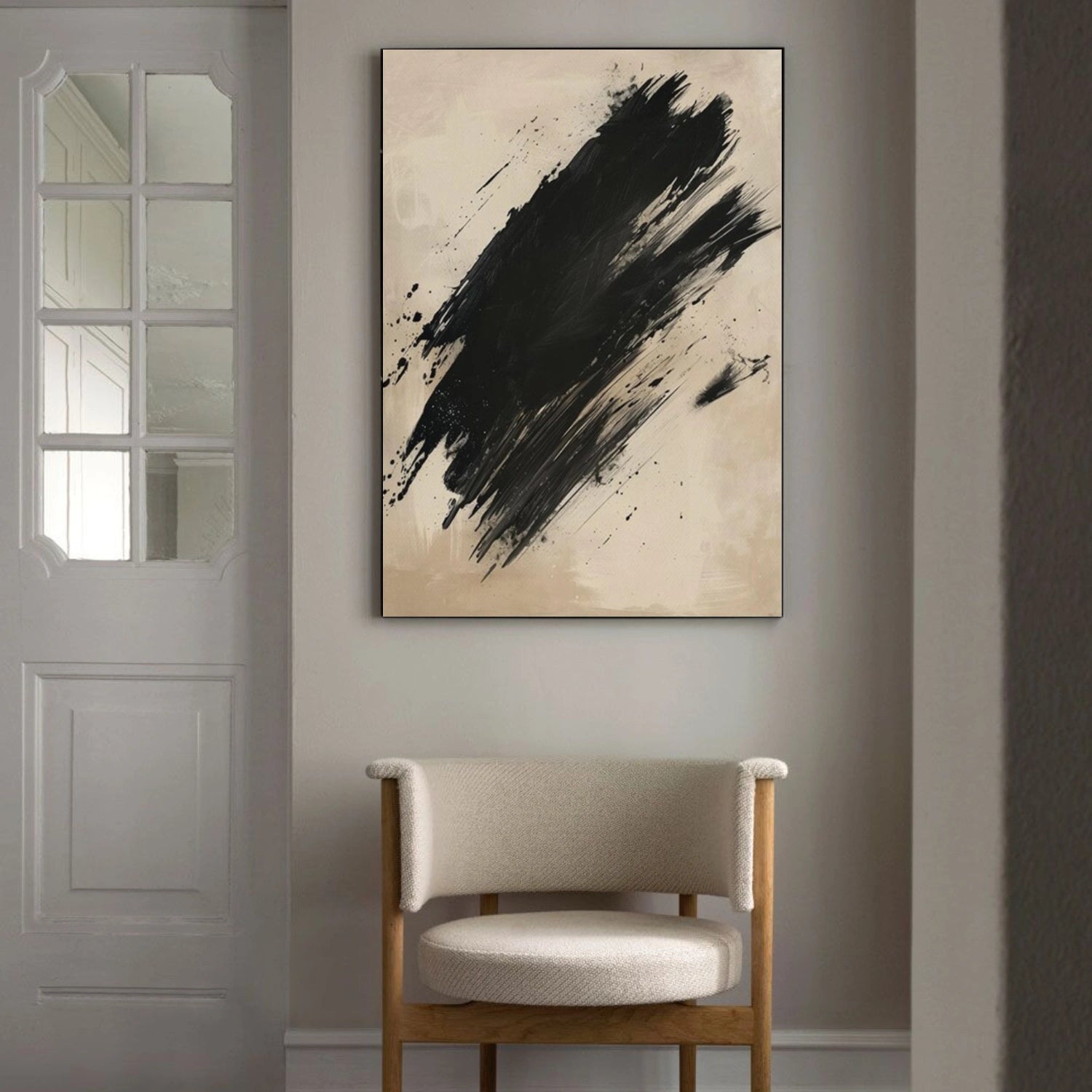 Black and Brown Abstract Wall Art #VA115