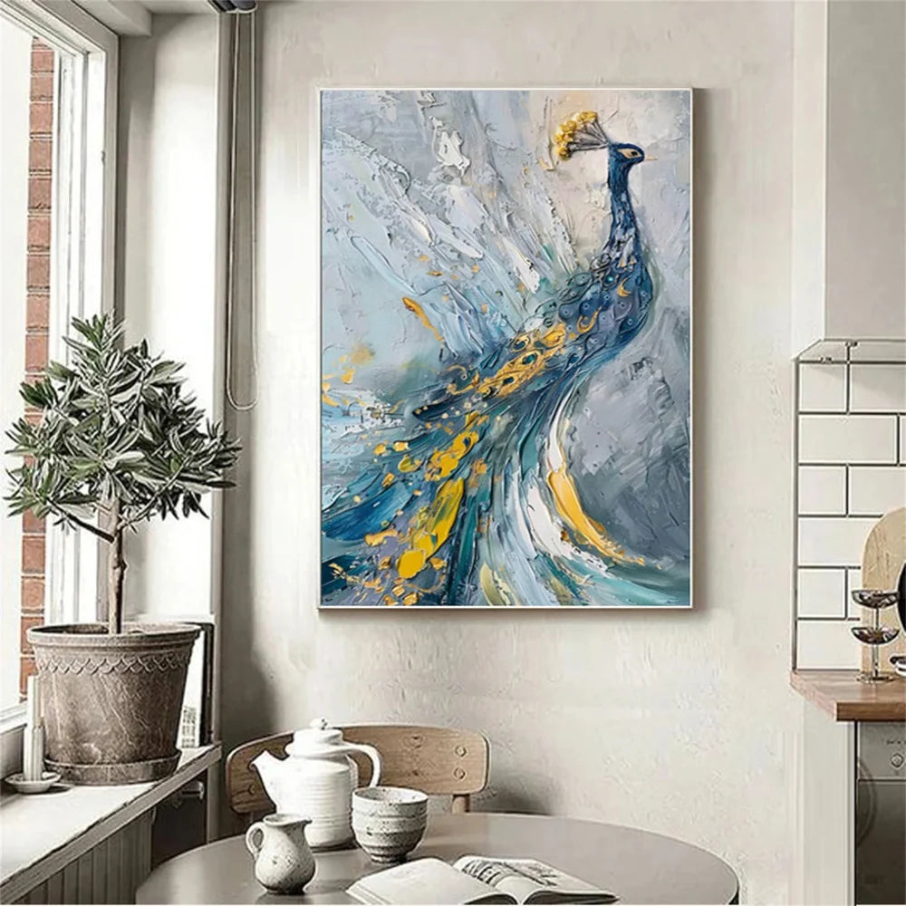 Colorful Abstract Animal Textured Canvas Art #DW009