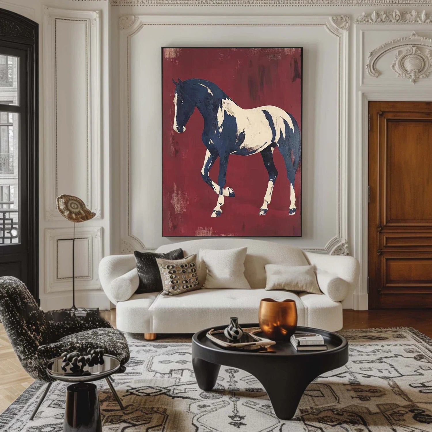 Abstract Animal Horse Canvas Art #DW084