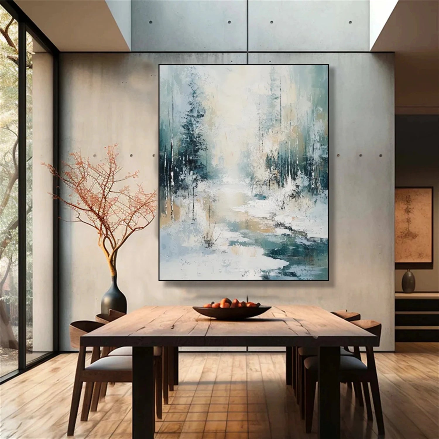 Abstract Flower And Tree Canvas Art #MF089