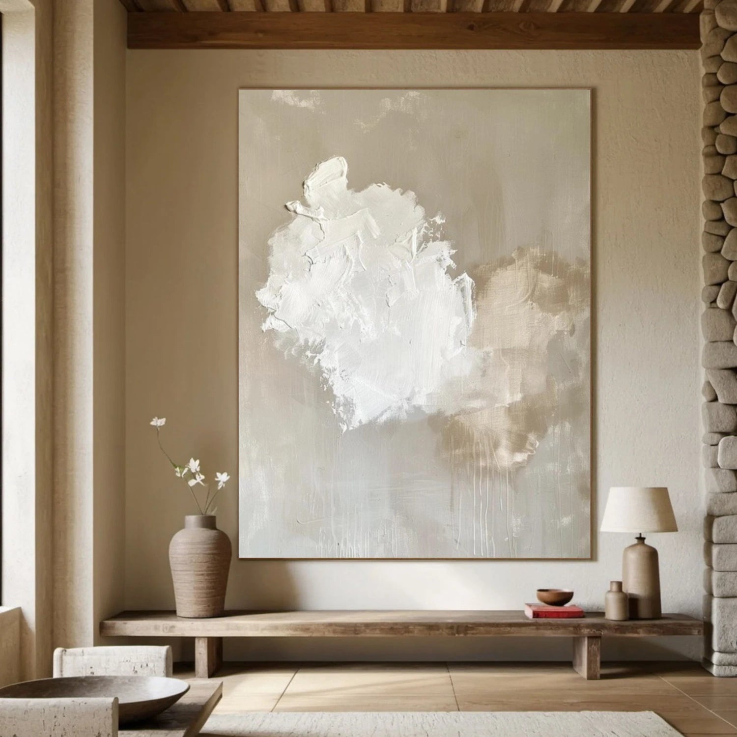 Minimalist Ocean And Sky Canvas Art #OC094