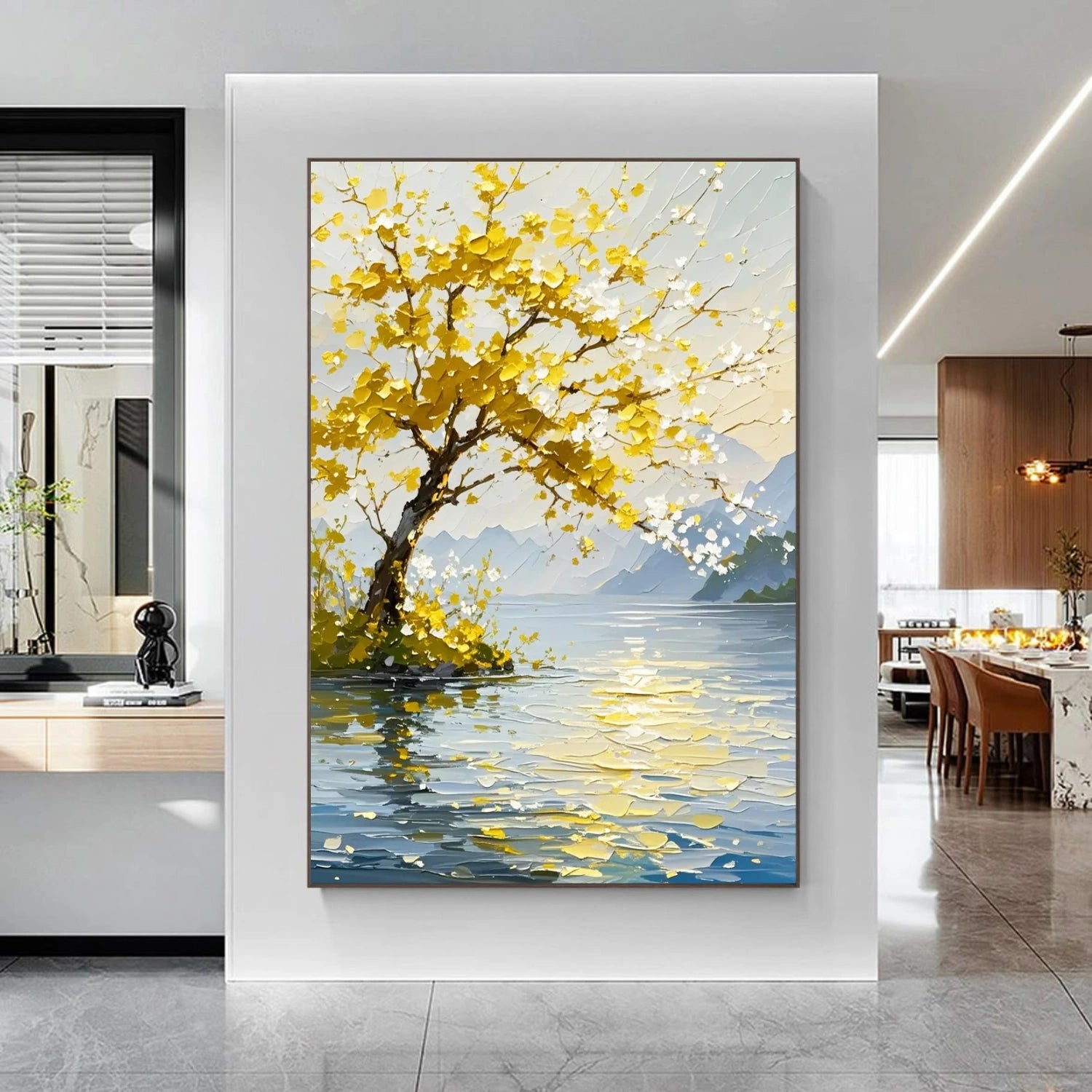 Abstract Flower And Tree Textured Canvas Art #MF096