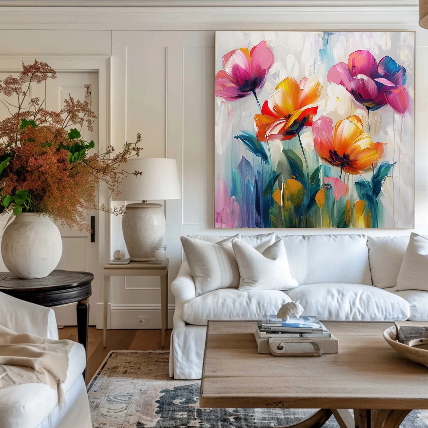 Abstract Flower And Tree Canvas Art  #MF156